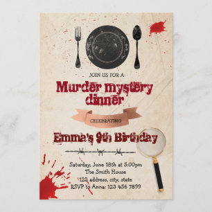 Invitation à un dîner de mystère de meurtre