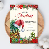 Invitation à un dîner de Noël, fête de Noël