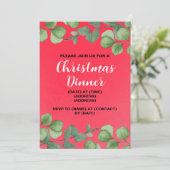 Invitation à un dîner de Noël, modèle éditable (Debout devant)