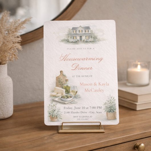 Invitation à un dîner de pendaison de crémaillère