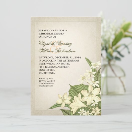 invitation à un dîner de répétition (Debout devant)