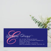 Invitation à un dîner de répétition Monogramme ros (Debout devant)