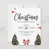 Invitation à un dîner de réveillon de Noël (Dos)