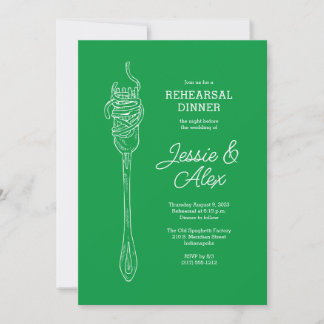 Invitation à un dîner de spaghettis en vert