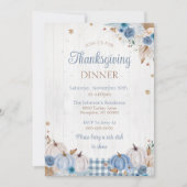 Invitation à un dîner de Thanksgiving rustique (Devant)