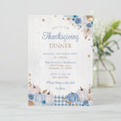 Invitation à un dîner de Thanksgiving rustique (Debout devant)