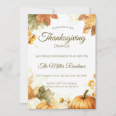 Invitation à un dîner de Thanksgiving rustique (Devant)