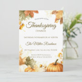 Invitation à un dîner de Thanksgiving rustique (Debout devant)