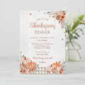 Invitation à un dîner de Thanksgiving rustique (Debout devant)