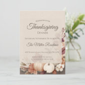 Invitation à un dîner de Thanksgiving rustique (Debout devant)