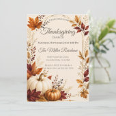 Invitation à un dîner de Thanksgiving rustique (Debout devant)