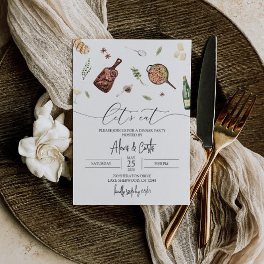 Invitation à un dîner - Invitation moderne à un dî