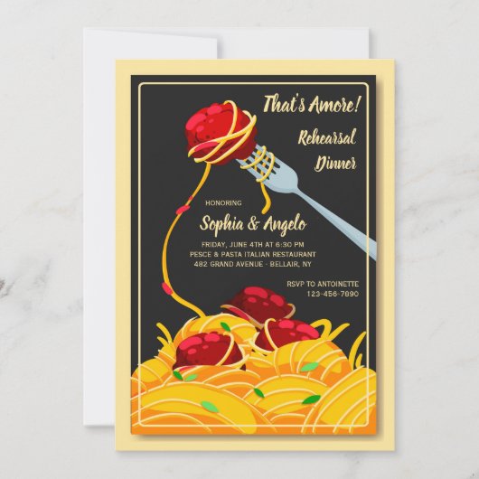 Invitation à un dîner italien (Devant)
