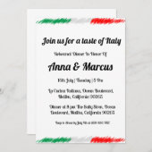 Invitation à un dîner italien moderne (Devant / Derrière)