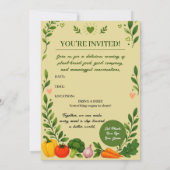 Invitation à un dîner Potluck pour la Journée Mond (Dos)