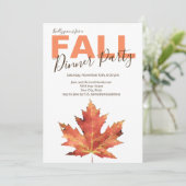 Invitation à un dîner rustique aux feuilles d'auto (Debout devant)