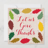 Invitation à un dîner traditionnel de thanksgiving (Dos)