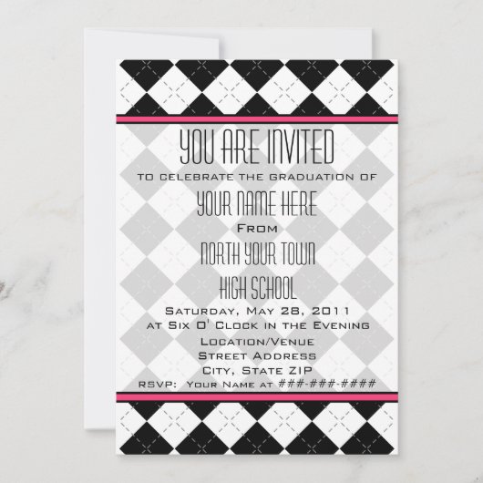 Invitation à un diplôme - Classe de Jacquard 2011 (Devant)