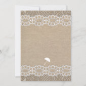 Invitation à un diplôme de burlap et de dentelle V (Dos)