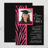 Invitation à un diplôme de photographie en rose br (Devant / Derrière)