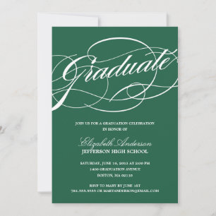 Invitation à un diplôme de script de calligraphie