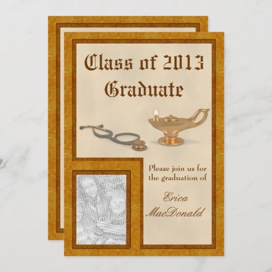 Invitation à un diplôme en soins infirmiers (Devant / Derrière)