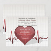 Invitation à un diplôme Médicale sur la ligne de v (Devant / Derrière)