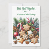 Invitation à un échange de biscuits de Noël (Devant)