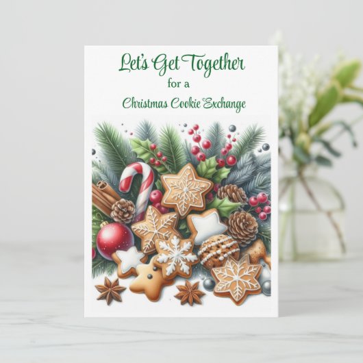 Invitation à un échange de biscuits de Noël (Debout devant)