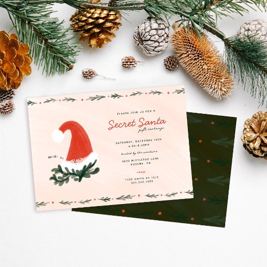 Invitation à un échange de cadeaux de Noël secret