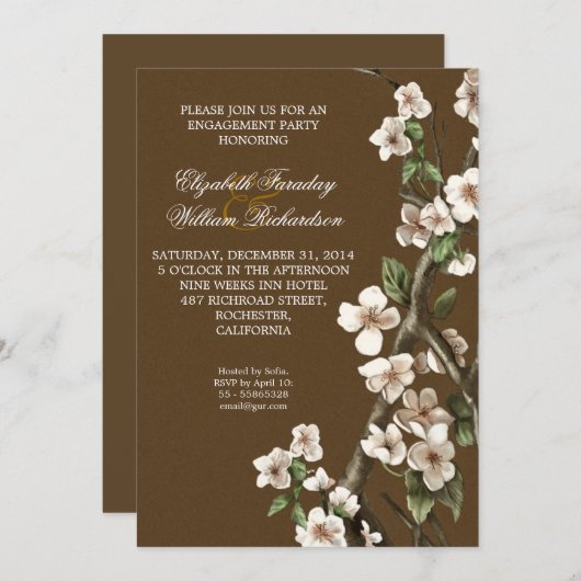 invitation à un engagement élégant (Devant / Derrière)