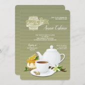 Invitation à un ensemble de thé blanc (Devant / Derrière)