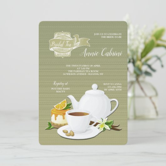 Invitation à un ensemble de thé blanc (Debout devant)