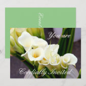 invitation à un événement avec lys calla (Devant / Derrière)