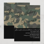 Invitation à un événement Camo, dîner, fête, nouve (Devant / Derrière)
