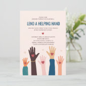 Invitation à un événement de charité Helping Hands (Debout devant)