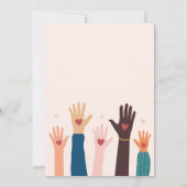 Invitation à un événement de charité Helping Hands (Dos)