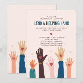 Invitation à un événement de charité Helping Hands (Devant / Derrière)