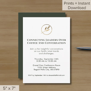 Invitation à un événement de réseautage élégant av