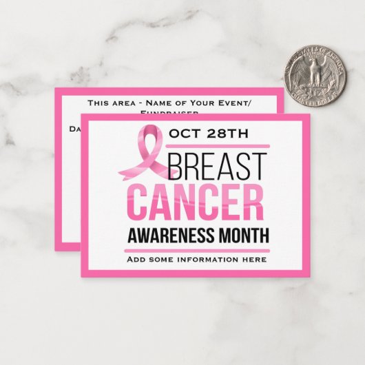 Invitation à un événement de sensibilisation au ca (Devant/Arrière en situation)