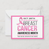 Invitation à un événement de sensibilisation au ca (Devant)