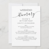 Invitation à un itinéraire d'anniversaire élégant (Devant)