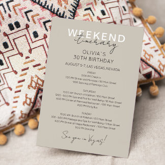 Invitation à un itinéraire d'anniversaire neutre p
