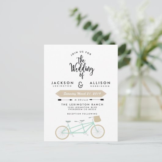 Invitation à un mariage à bicyclette (Debout devant)