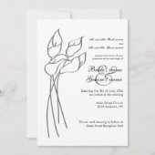 Invitation à un mariage à Calla Lily (Devant)