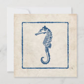 Invitation à un mariage à cheval de la mer bleue V (Dos)