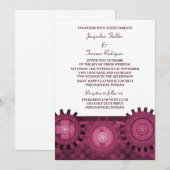 Invitation à un mariage à des engrenages en vapeur (Devant / Derrière)
