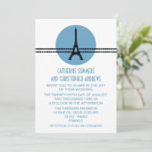 Invitation à un mariage avec des points parisiens, (Debout devant)