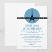 Invitation à un mariage avec des points parisiens, (Devant / Derrière)
