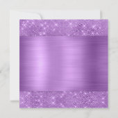 Invitation à un mariage avec violet Shimmer Strip (Dos)